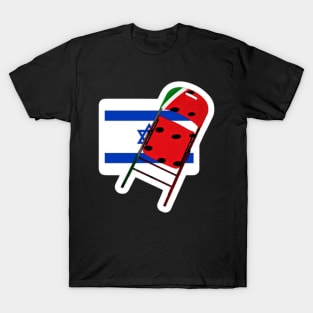 Watermelon Folding Chair To Brutal Occupation - Sticker - Front T-Shirt